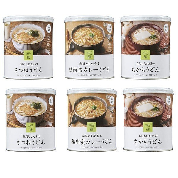 画像6: IZAMESHI(イザメシ) うどん6缶セット (長期保存食/3年保存/麺) 非常食 保存食 備蓄食 (6)