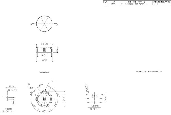 画像1: AFKA136【TOTO】ワンプッシュ押しボタン SUS (1)