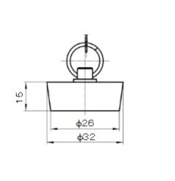 画像1: GYB519000295 旧GYB519000289 バスオールエース用　ゴム栓　共栓　江本工業 (1)