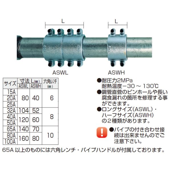 画像1: ASWL 圧着ソケット(鋼管直管専用型)　【B11】 (1)