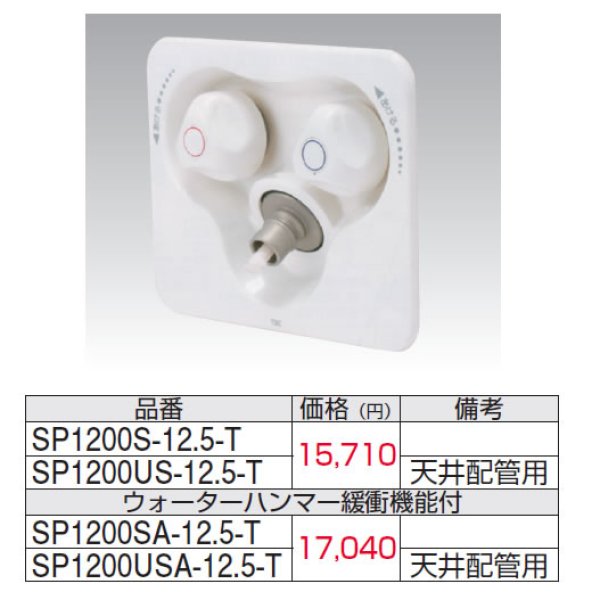 画像1: SP1200S-12.5-D 2ハンドル混合水栓コンセント　 逆止弁付 (1)