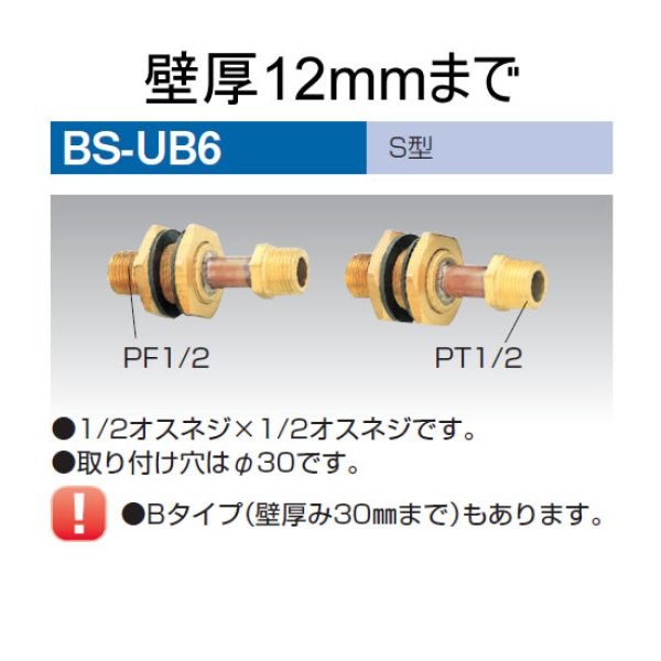 画像1: BS-UB6 ユニットバス貫通金具　S型 (1)
