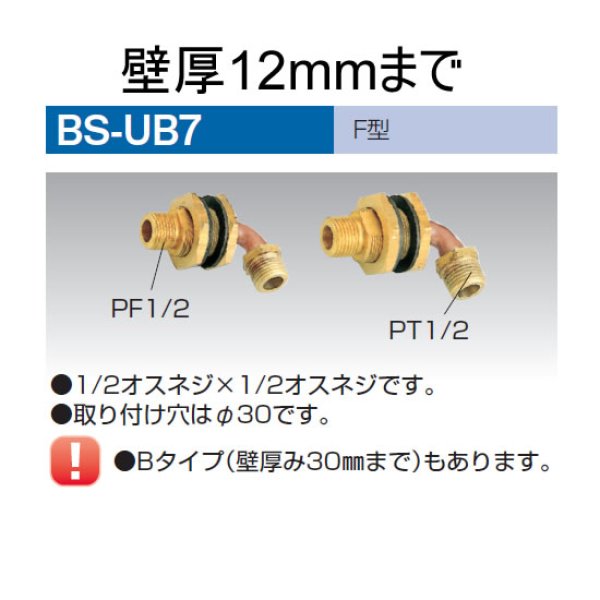 画像1: BS-UB7 ユニットバス貫通金具　F型 (1)