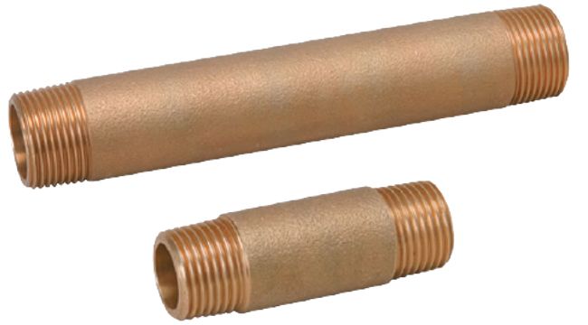 S2511-LN-6 黄銅製 真鍮棒長ニップル 6mmのことなら配管資材の材料屋 